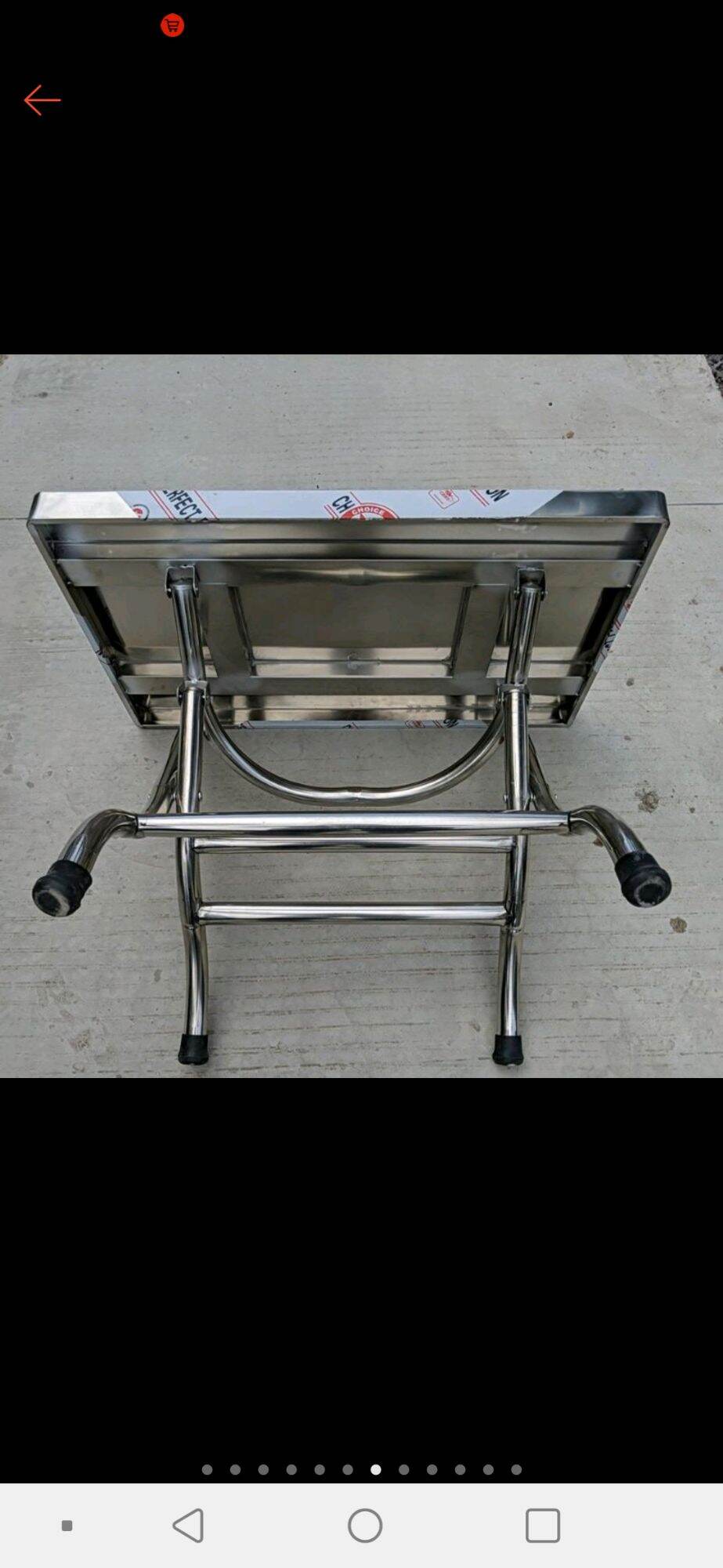 Bàn Inox Xếp Gọn Cao 54 cm ( 100% Inox )