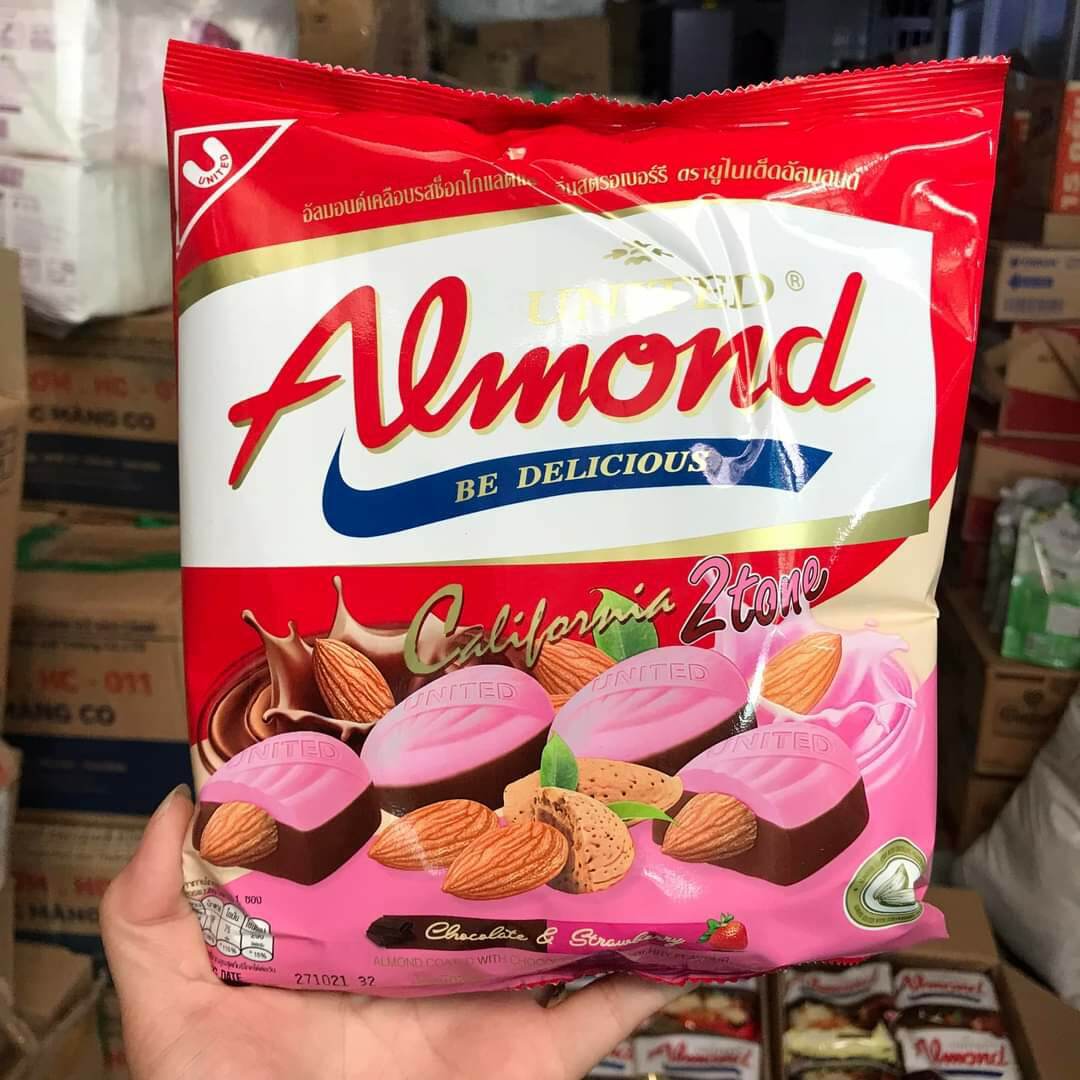 Sôcôla hạnh nhân united almond của united foods public co.ltd.- thương hiệu bánh  kẹo nổi tiếng của thailand | Bánh