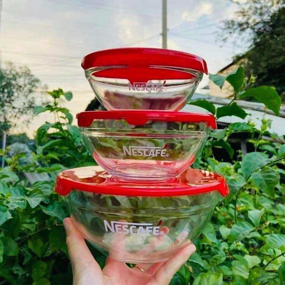 Thố thuỷ tinh 3 cái hkm nesler