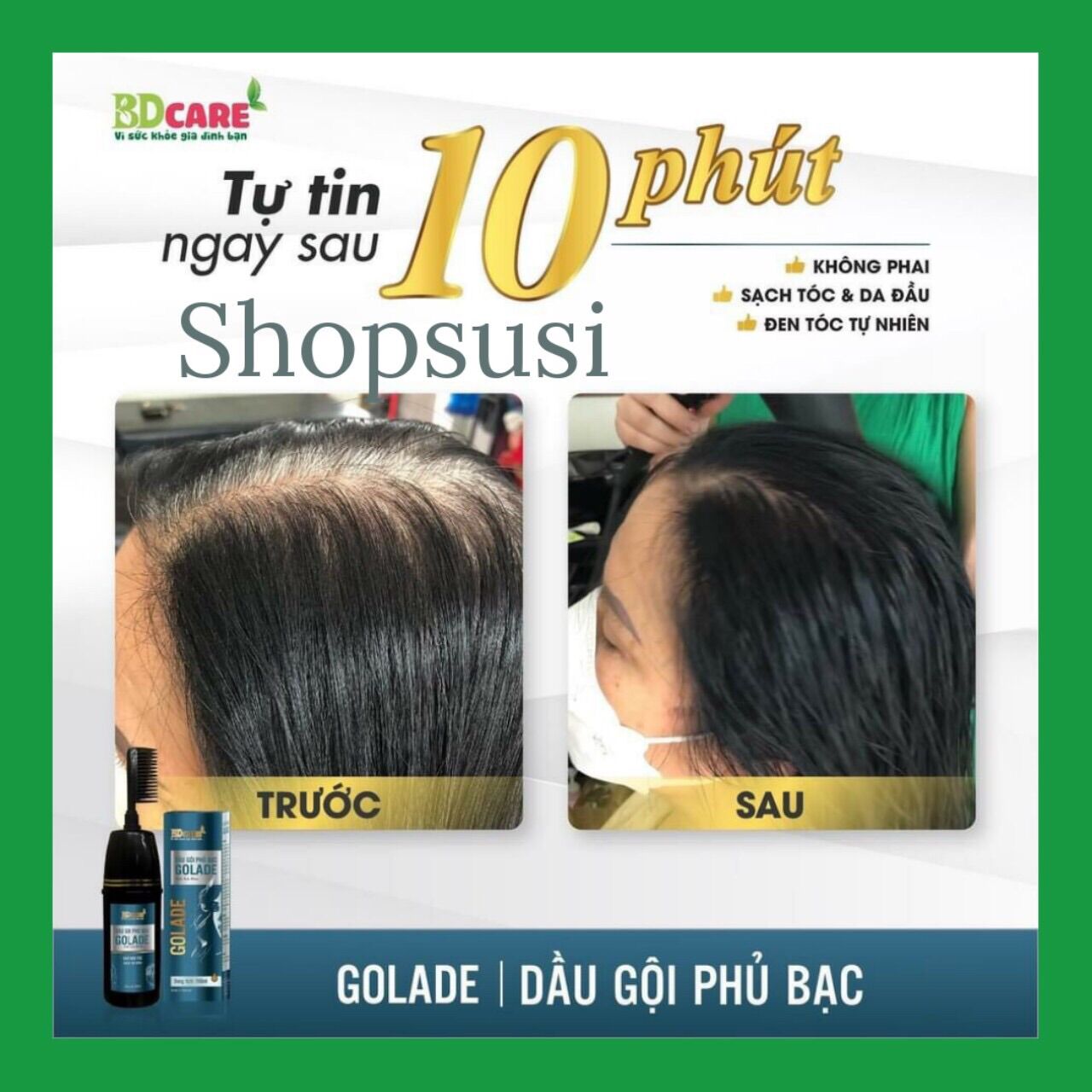 Dầu gội phủ bạc tóc GOLADE