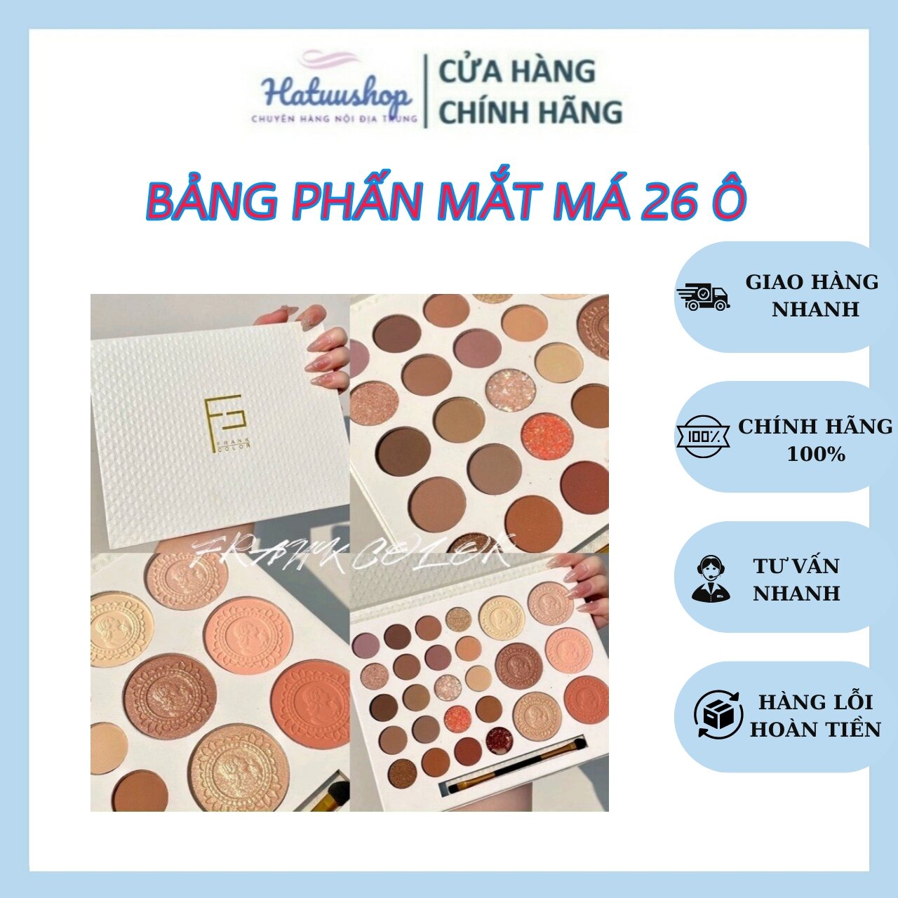 Bảng phấn mắt 26 ô siêu đẹp