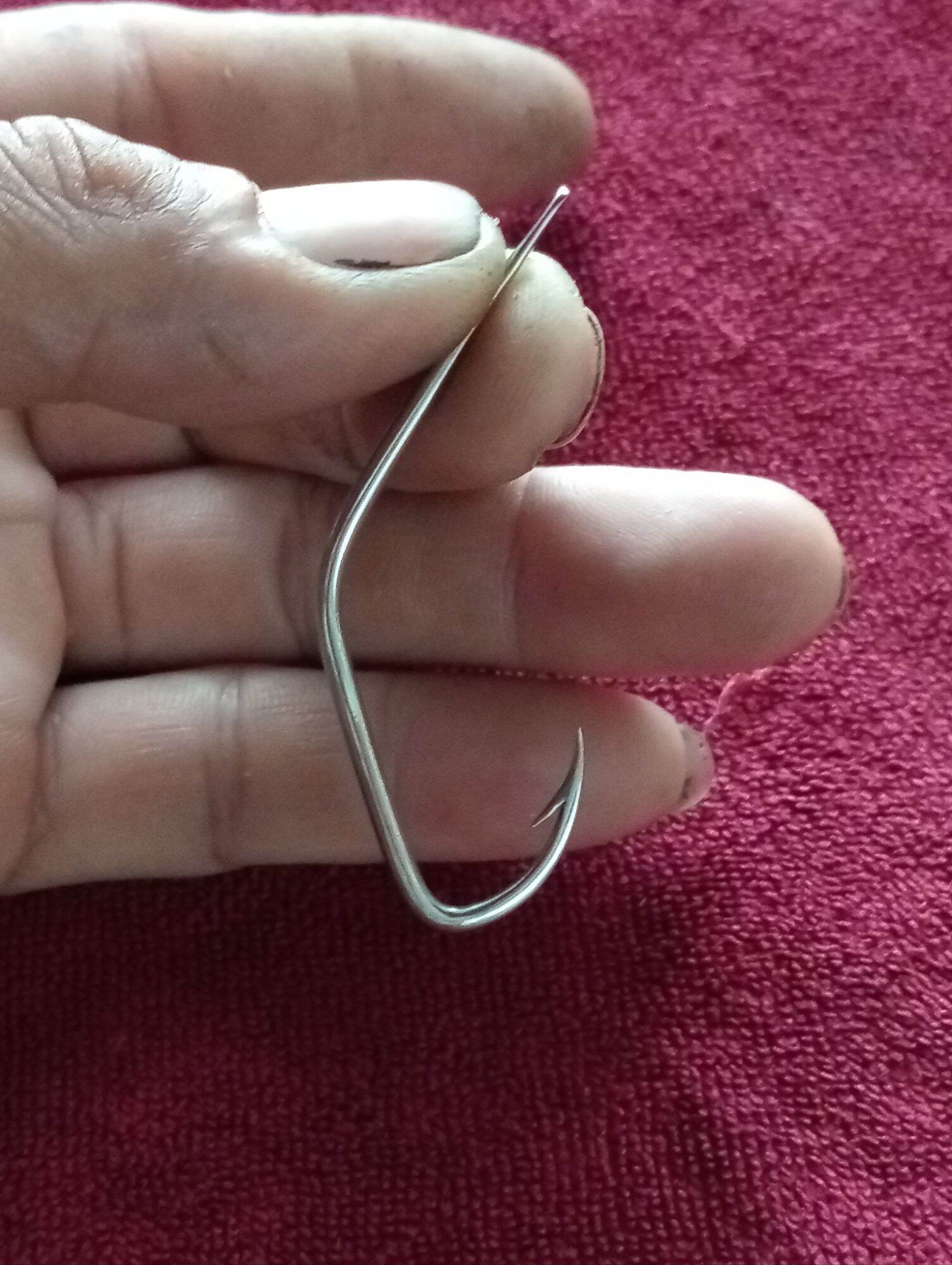 Lưỡi câu cá lóc nhái thật đích liền nòng cỏ thép trắng 2ly4 50-55cm