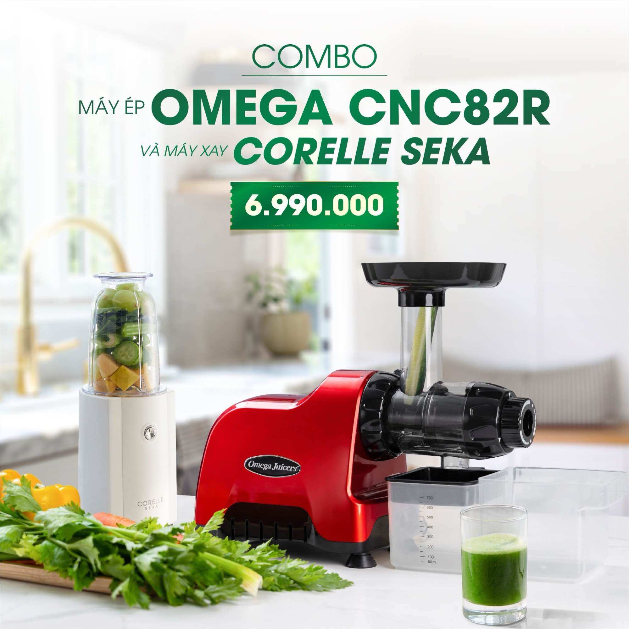 [CHÍNH HÃNG] Máy Ép Chậm Trục Ngang OMEGA CNC82 - Thương Hiệu Mỹ 🇺🇸