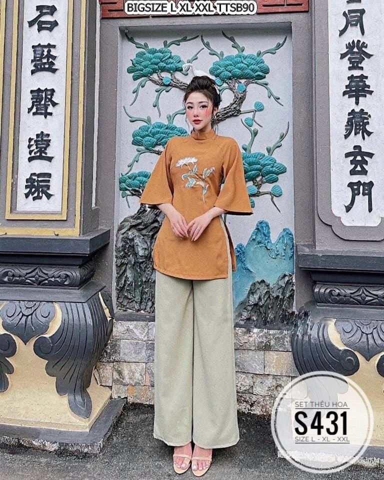 Bigsize 60- 90kg SET THÊU HOA