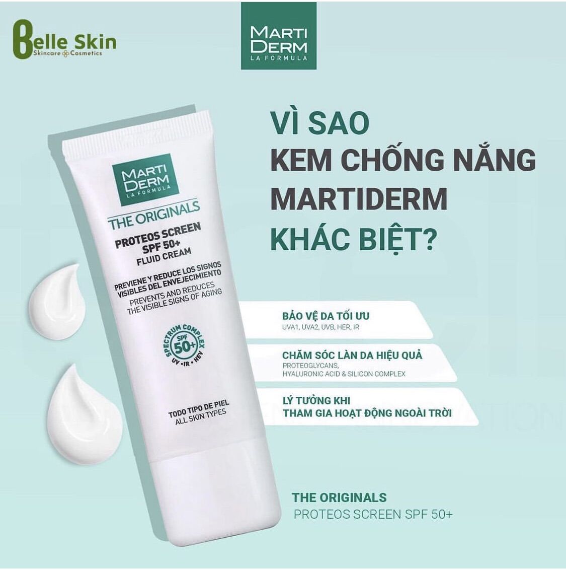 [HCM]Kem chống nắng Martiderm Proteos Screen SPF 50