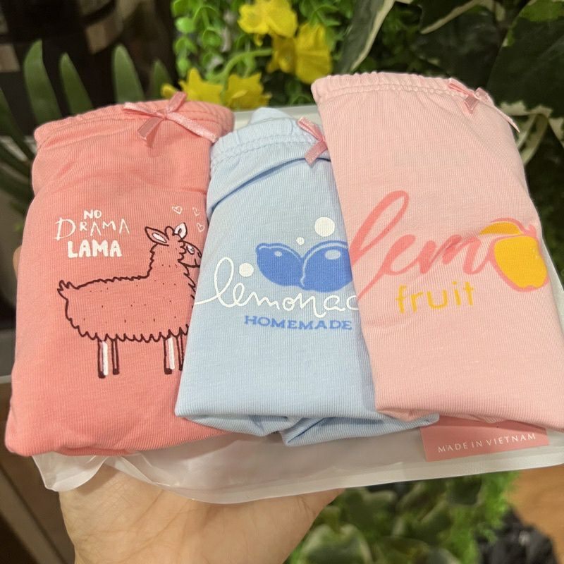 [Dokma] Set 3 chiếc QUẦN CHÍP đùi bé gái cao cấp, kháng khuẩn (size 2-8Y)