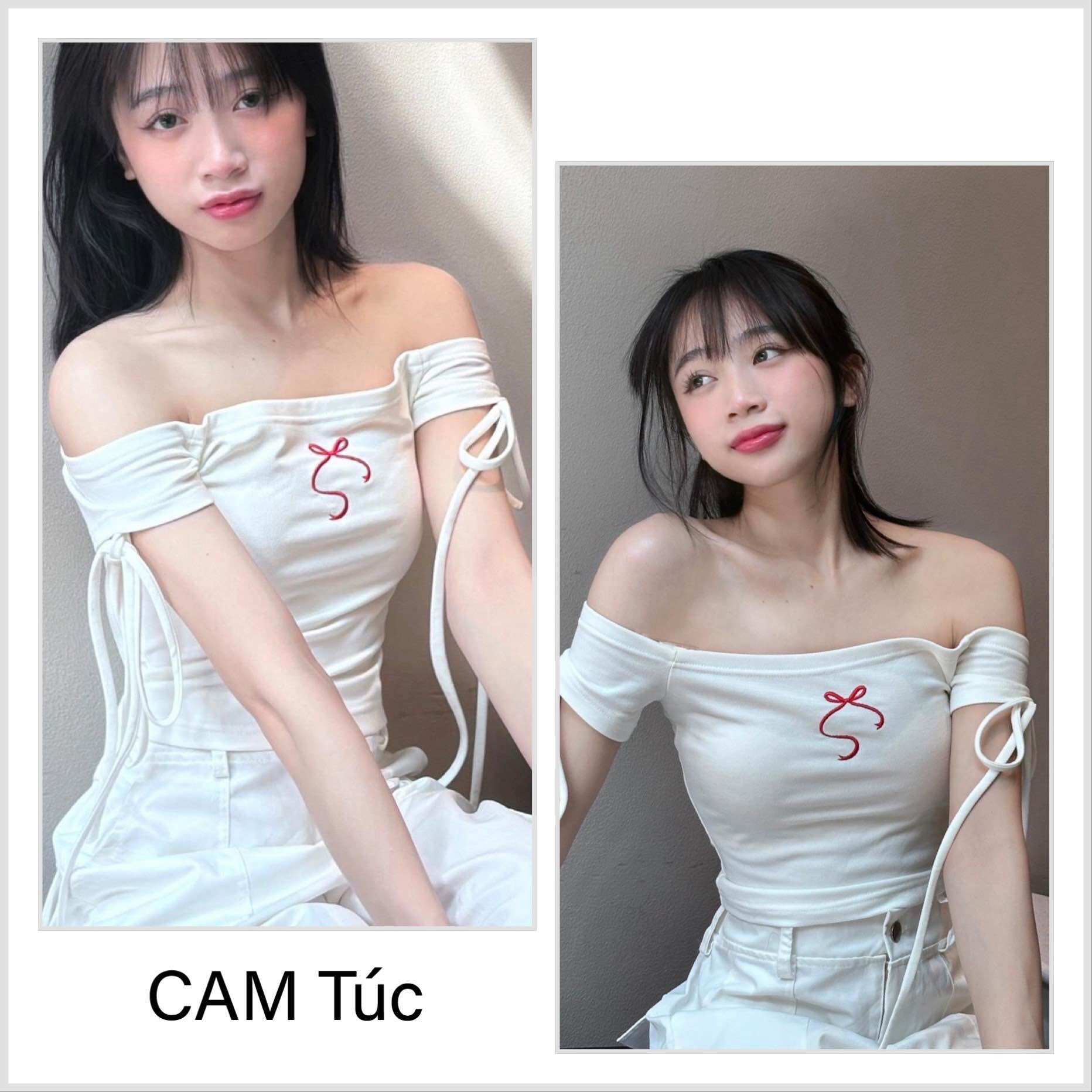 Áo trễ vai thắt nơ
