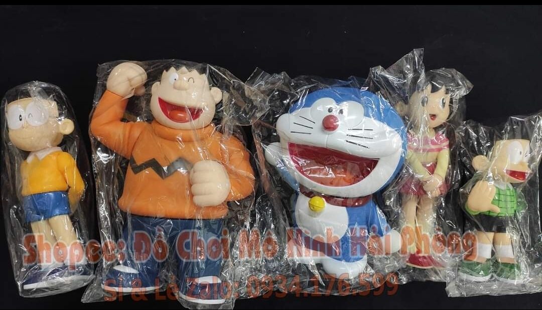 Bộ mô hình 5 nhân vật Doraemon cao 18-22cm