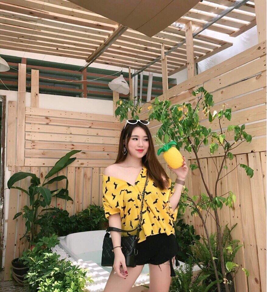 Áo sơ mi in họa tiết siêu xinh