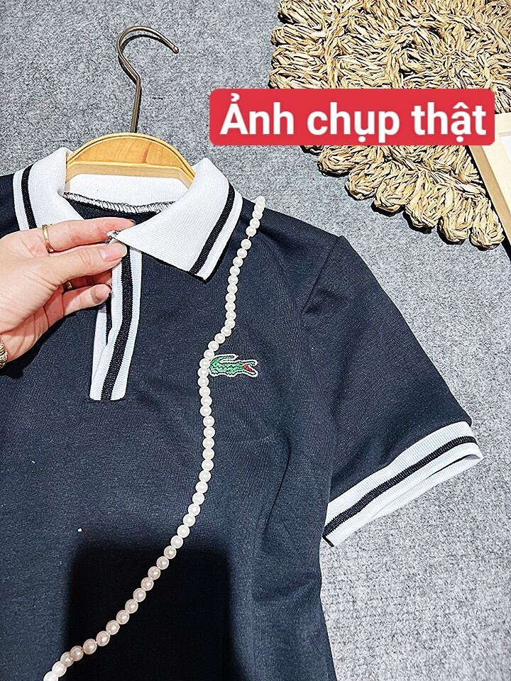VÁY CỔ BẺ LOGO CÁ SẤU