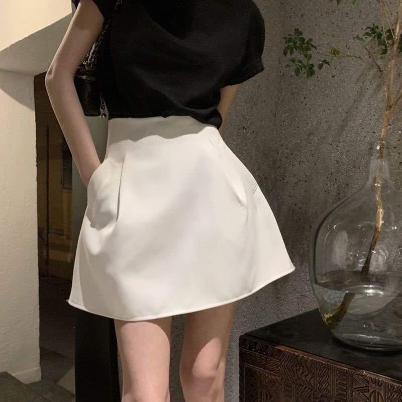 Chân váy tafta dáng chữ A xoè phồng