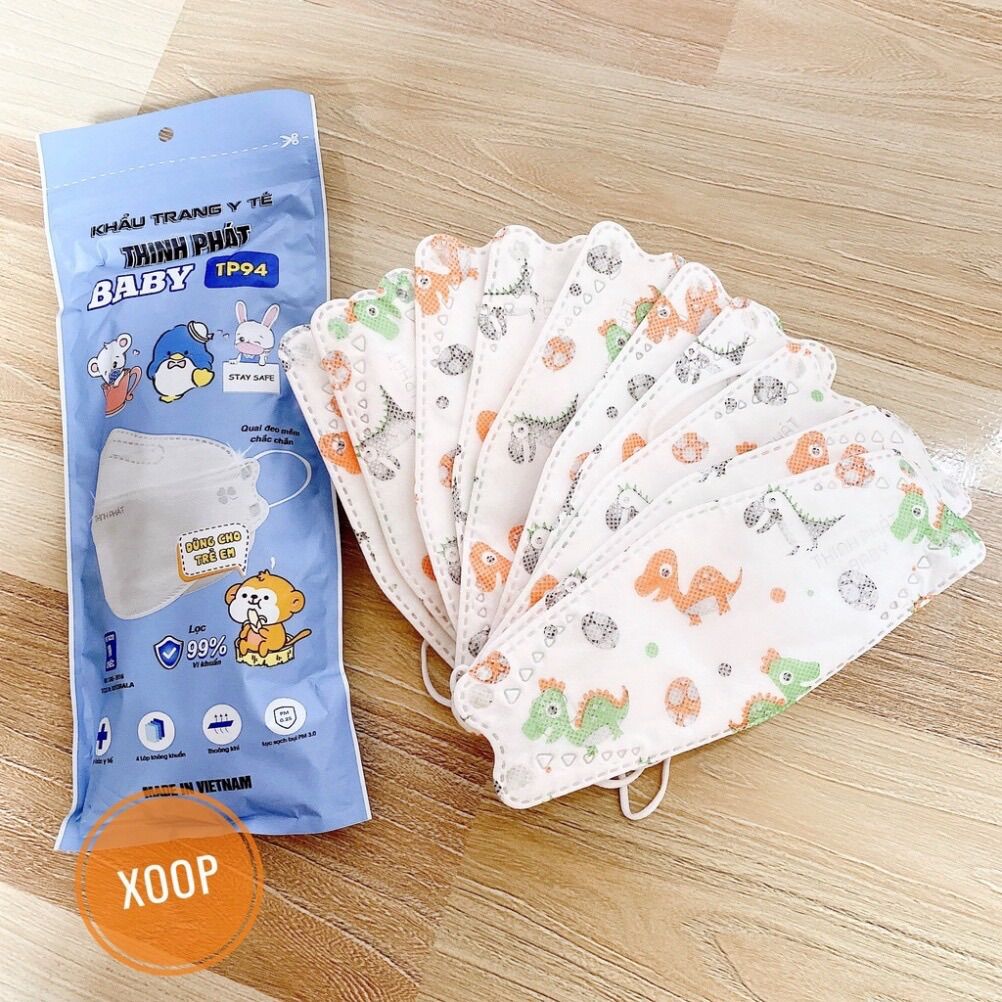 300 chiếc khẩu trang 4d trẻ em từ 2-4 tuổi
