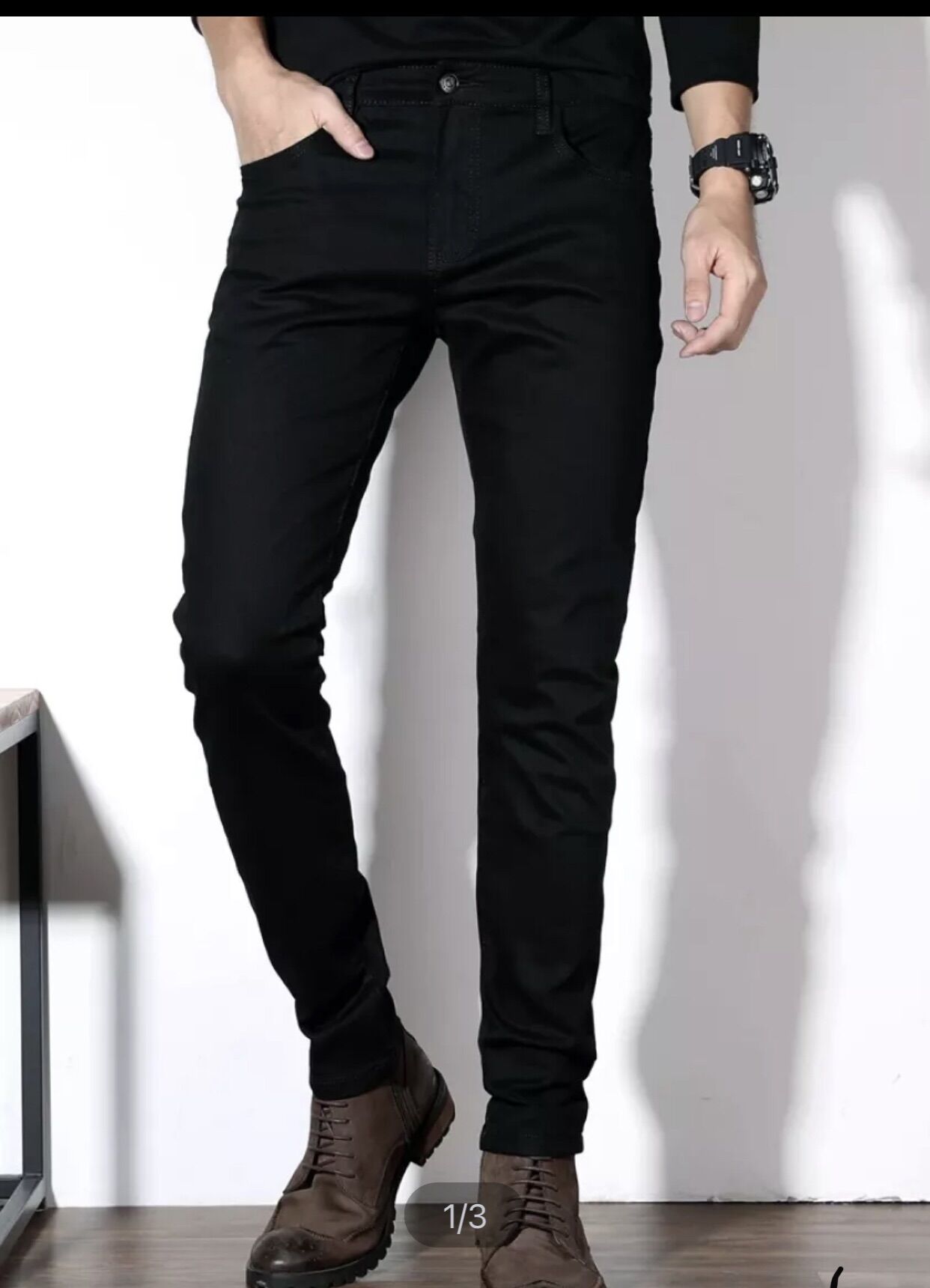 Quần dài jeans nam trơn