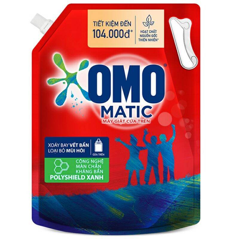 Omo nước giặt cửa trên 2.2kg + 3.9kg và tinh dầu thơm 3.6kg + 2kg