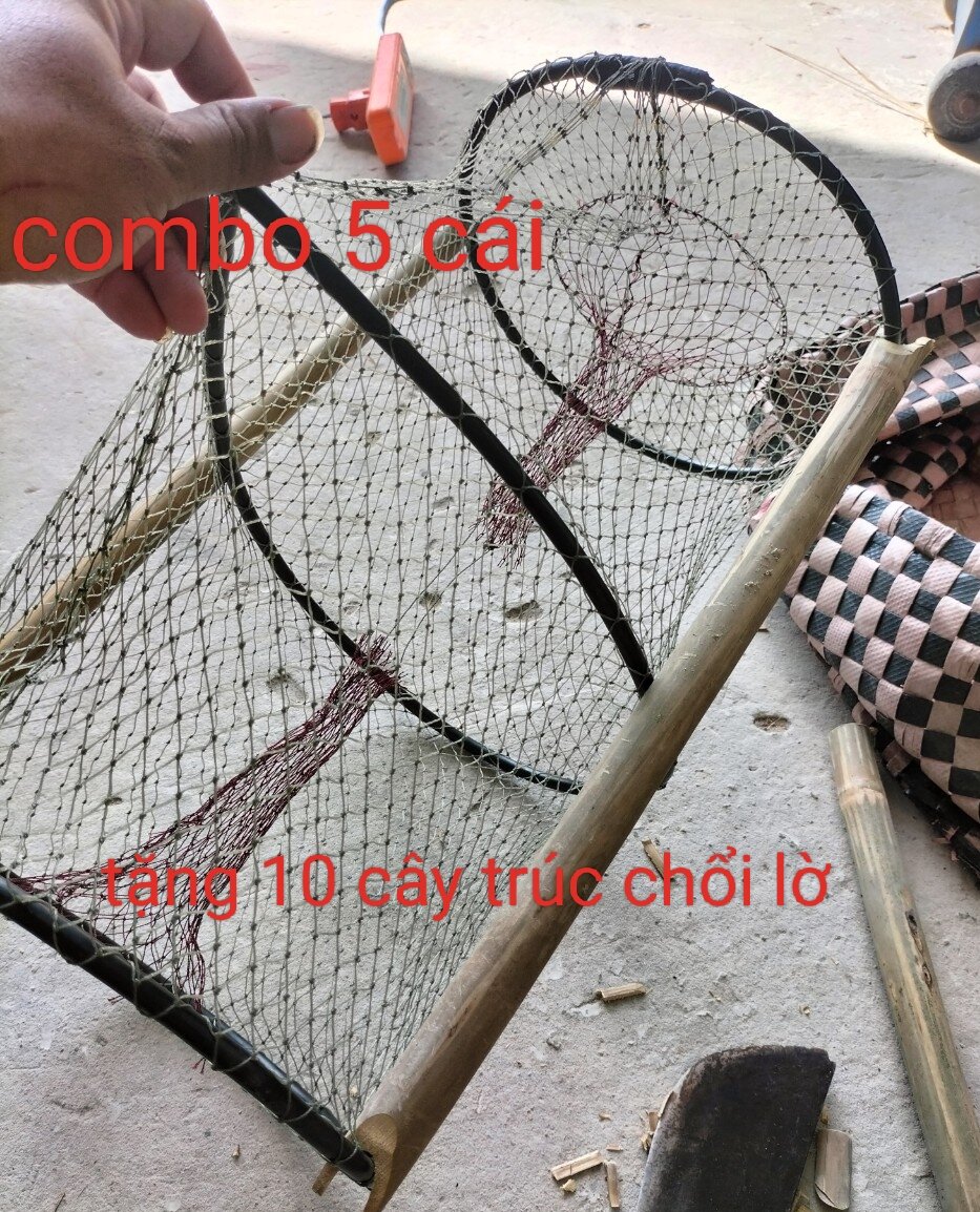 Combo 5c lờ cá cải tiến vành nhựa 30*52