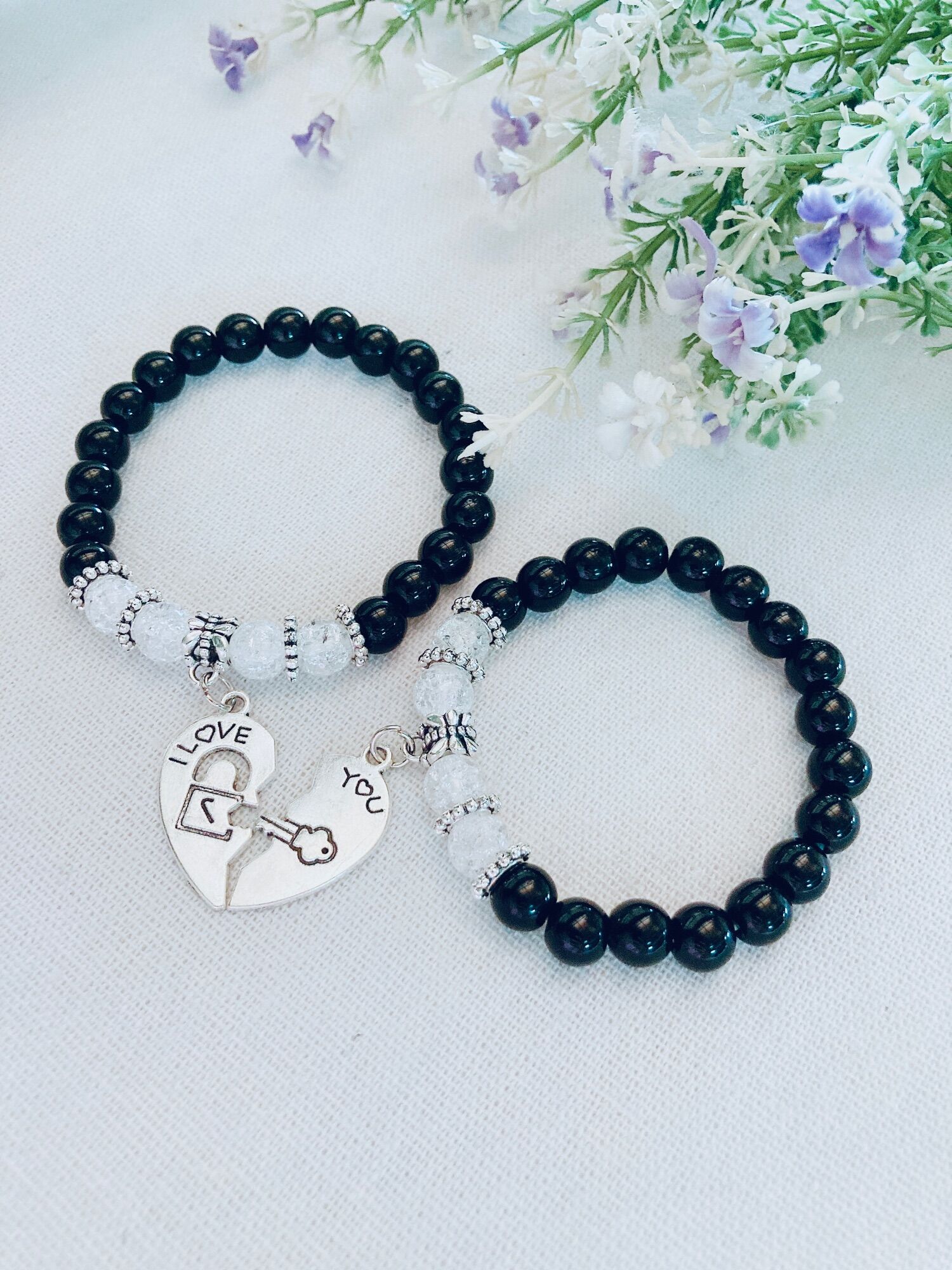 Vòng tay cặp đôi chuỗi đá
