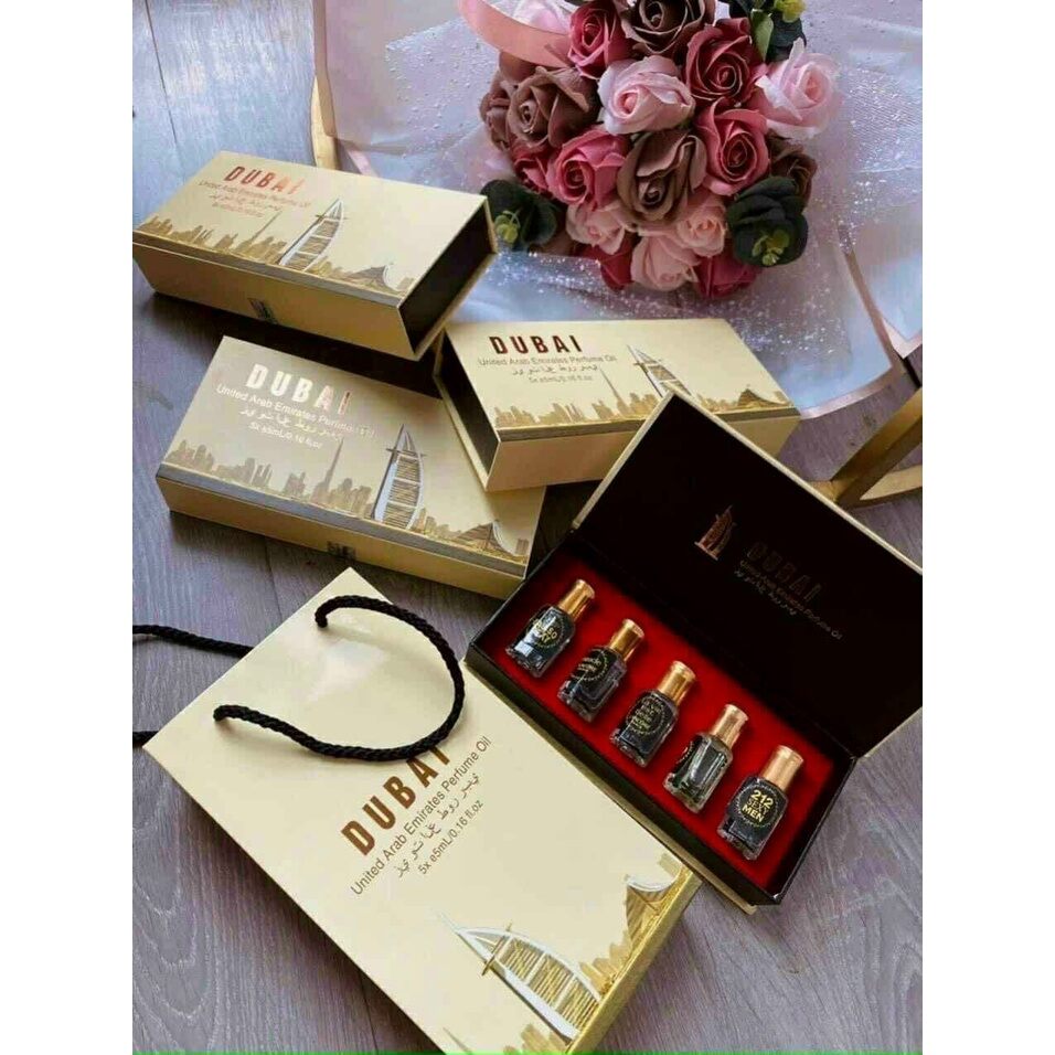 Tinh dầu Dubai Nước hoa Dubai set 5 chai siêu thơm
