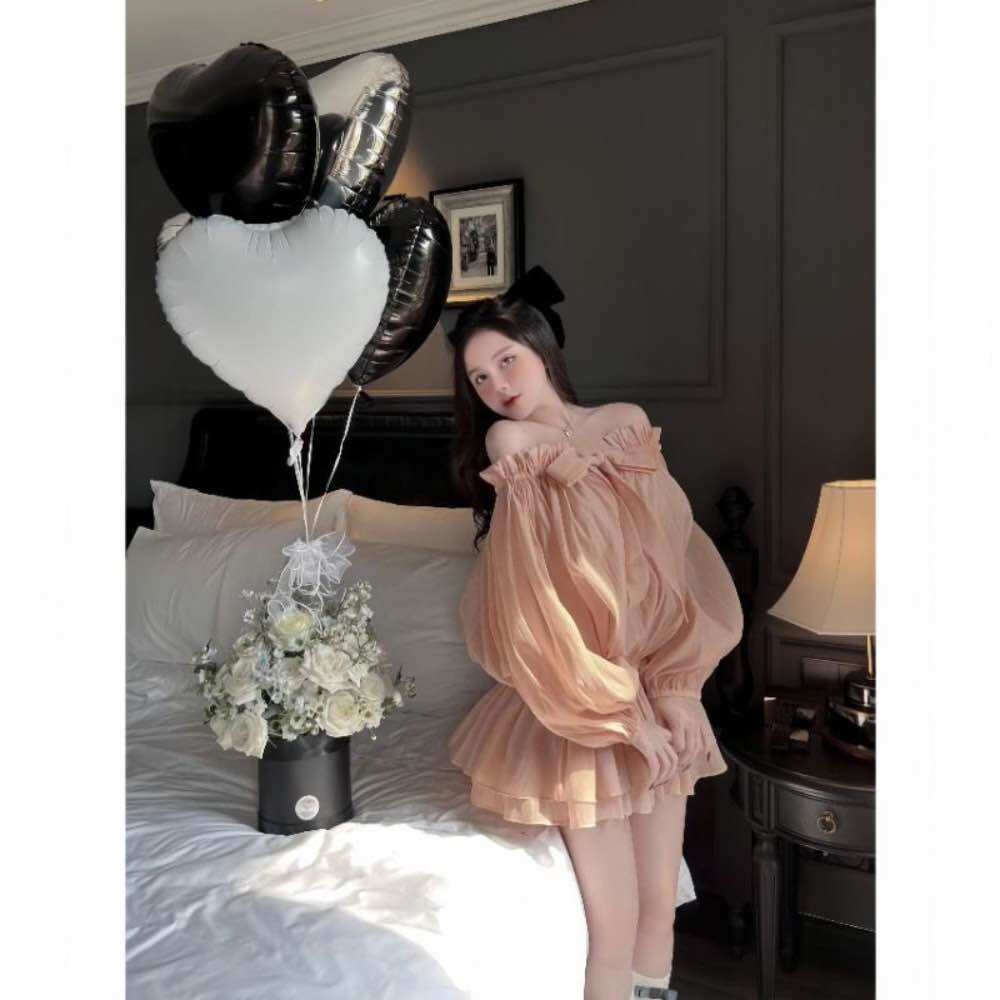 Áo trễ vai bo chun dáng giấu quần hàng loại đẹp