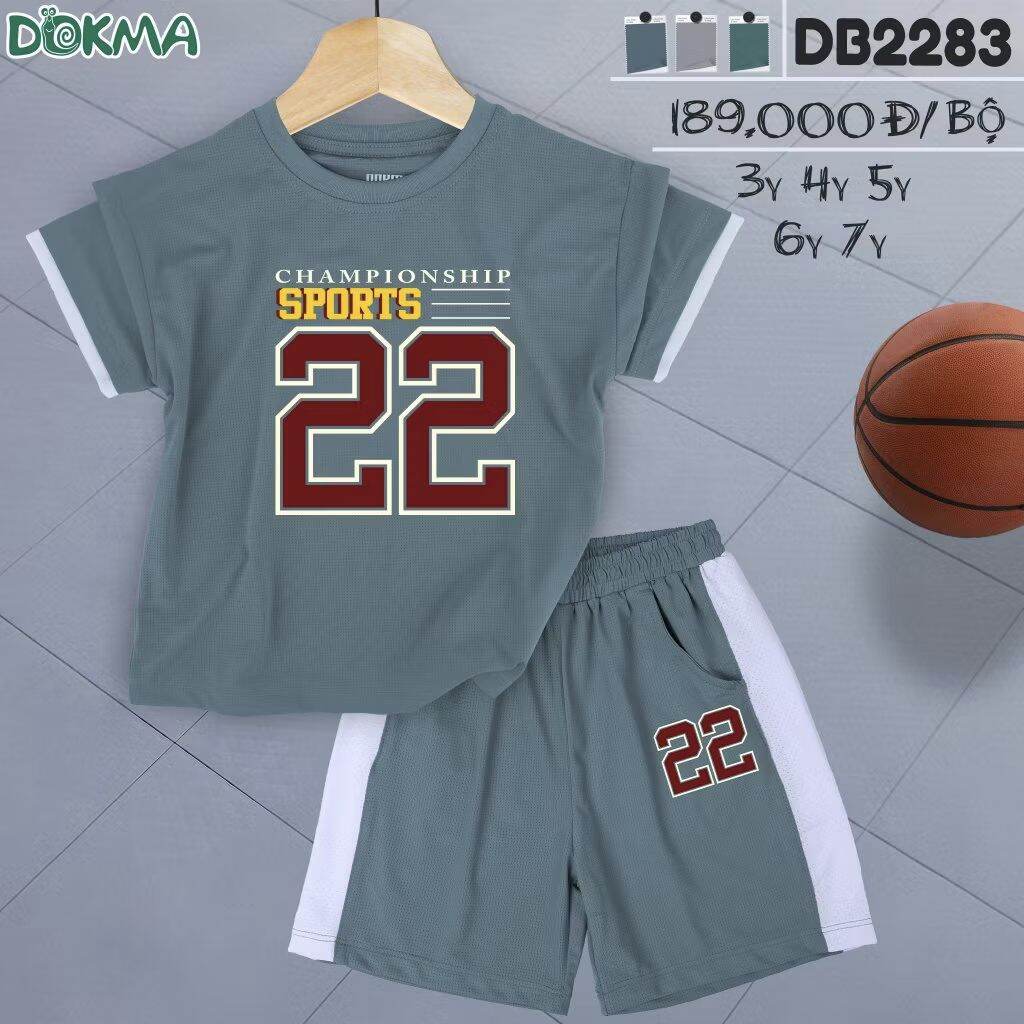 Bộ thể thao dokma 3-7y mã db2078, db2283