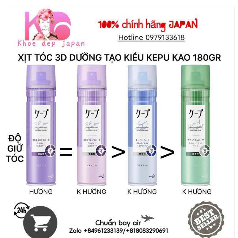 Gôm xịt dưỡng tóc tạo kiểu tóc