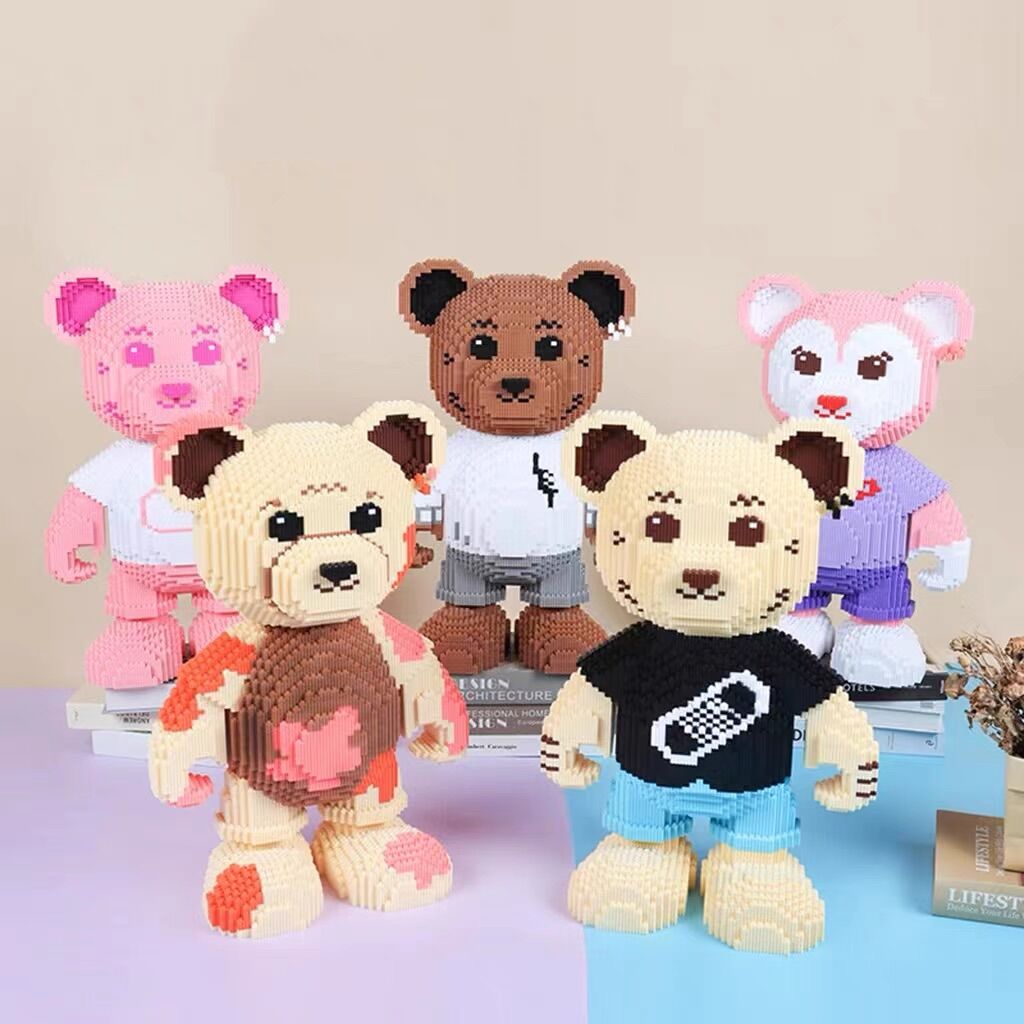 Đồ chơi lắp ráp mô hình gấu teddy, lego gấu teddy dễ thương