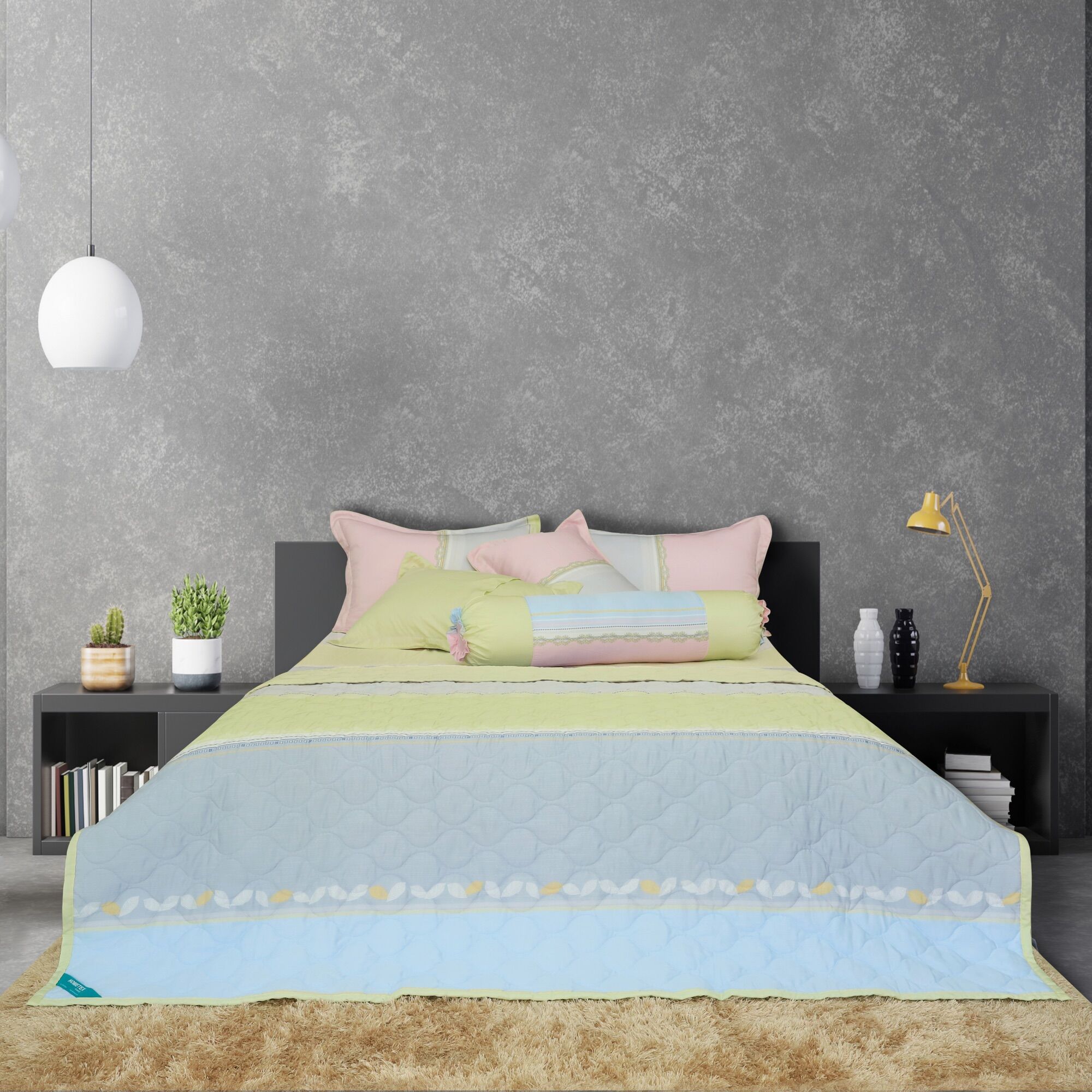 Bộ chăn drap gối Tencel 160x200cm ( 180x200cm) Hometex