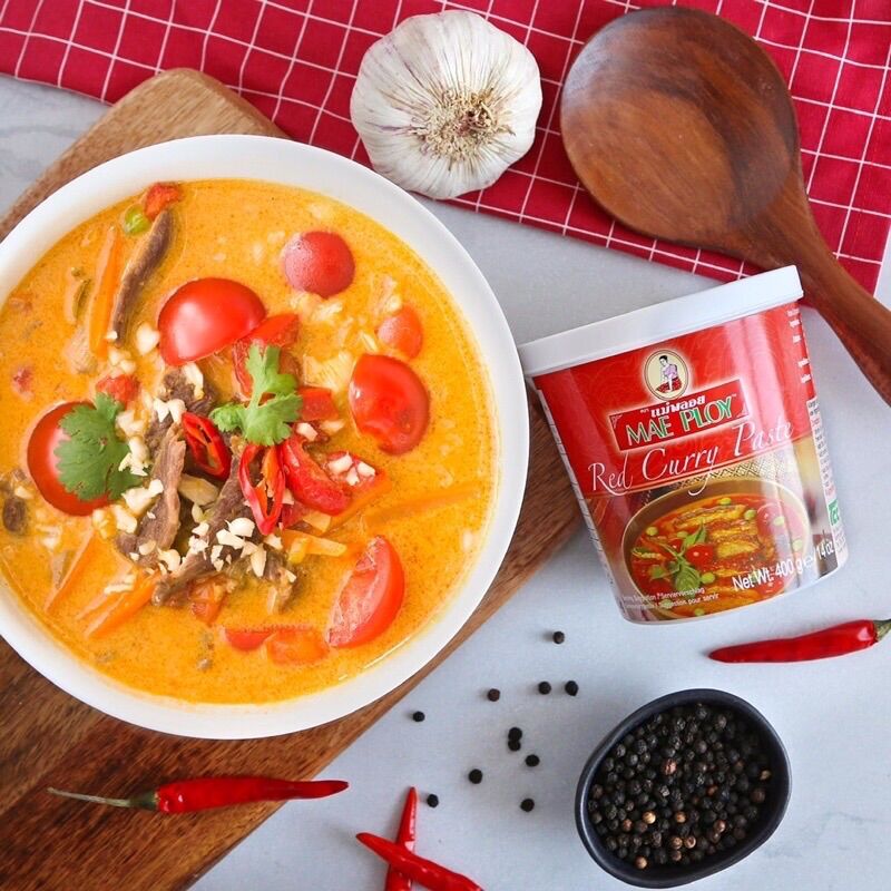 [HCM]MAE PLOY Gia Vị Cary Đỏ Hộp 400 gr Red Curry Paste