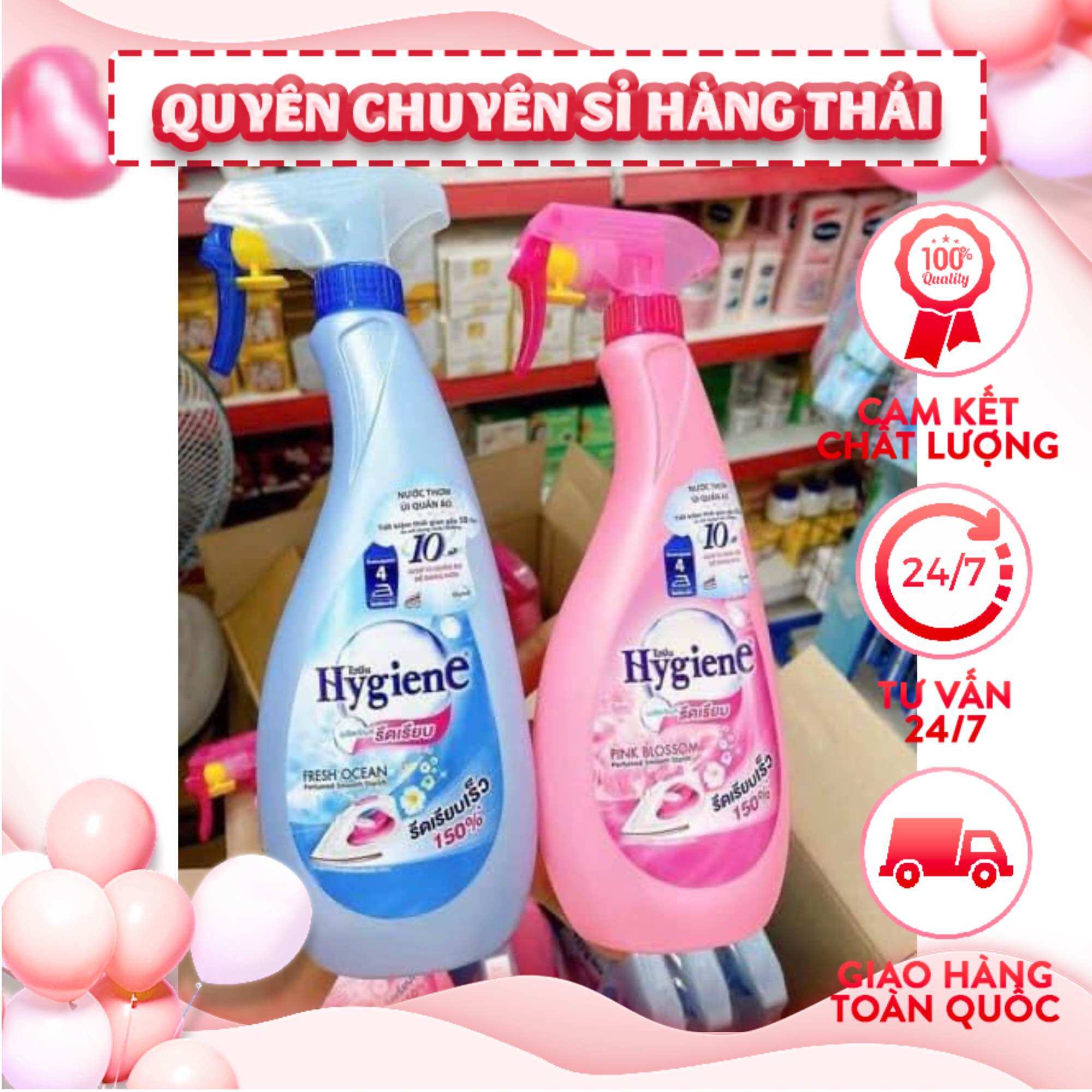 Nước thơm xịt ủi quần áo hygiene thái lan