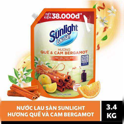  NƯỚC LAU SÀN SUNLIGHT HƯƠNG QUẾ 3,6 KG 