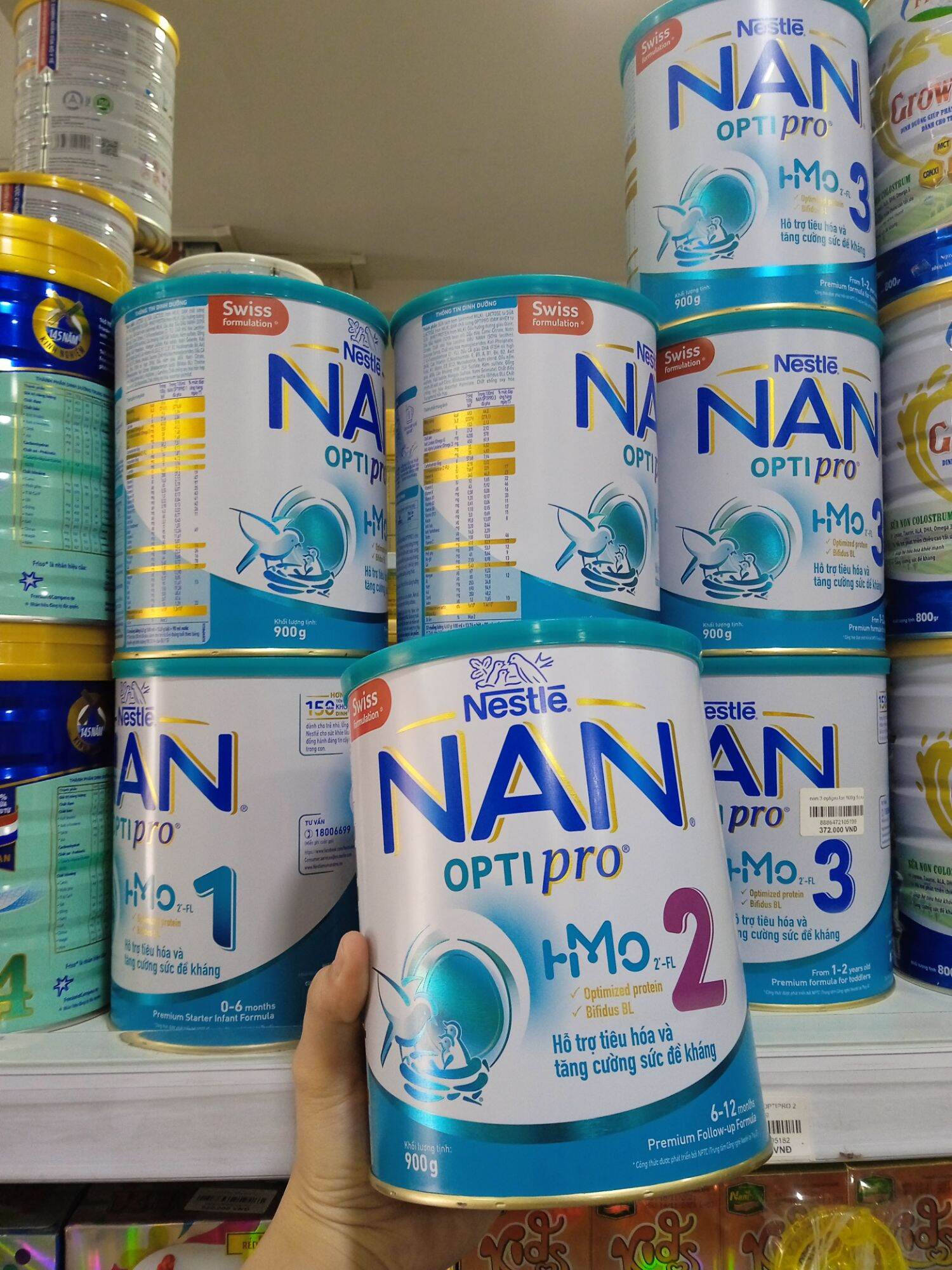 SỮA BỘT NAN OPTIPRO 1 - 2 - 3 900G