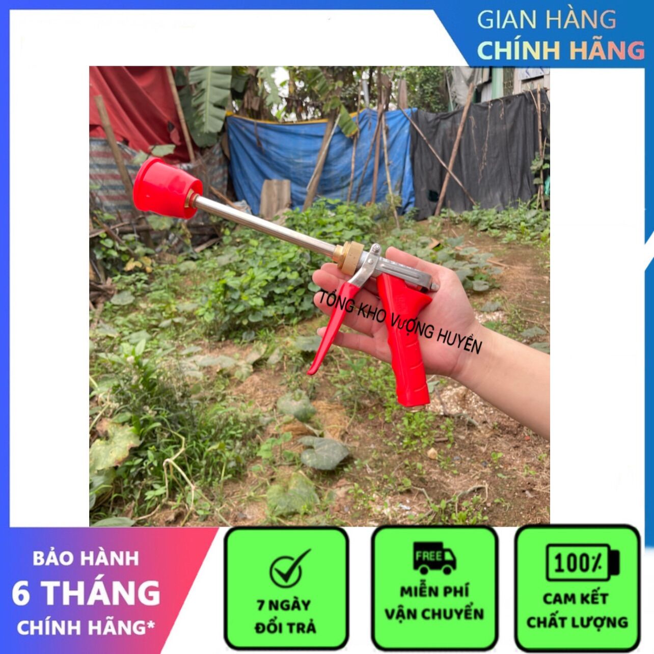 Súng phun thuốc trừ sâu 30 cm áp xuất cao có thể điều chỉnh tia - súng xịt rửa xe