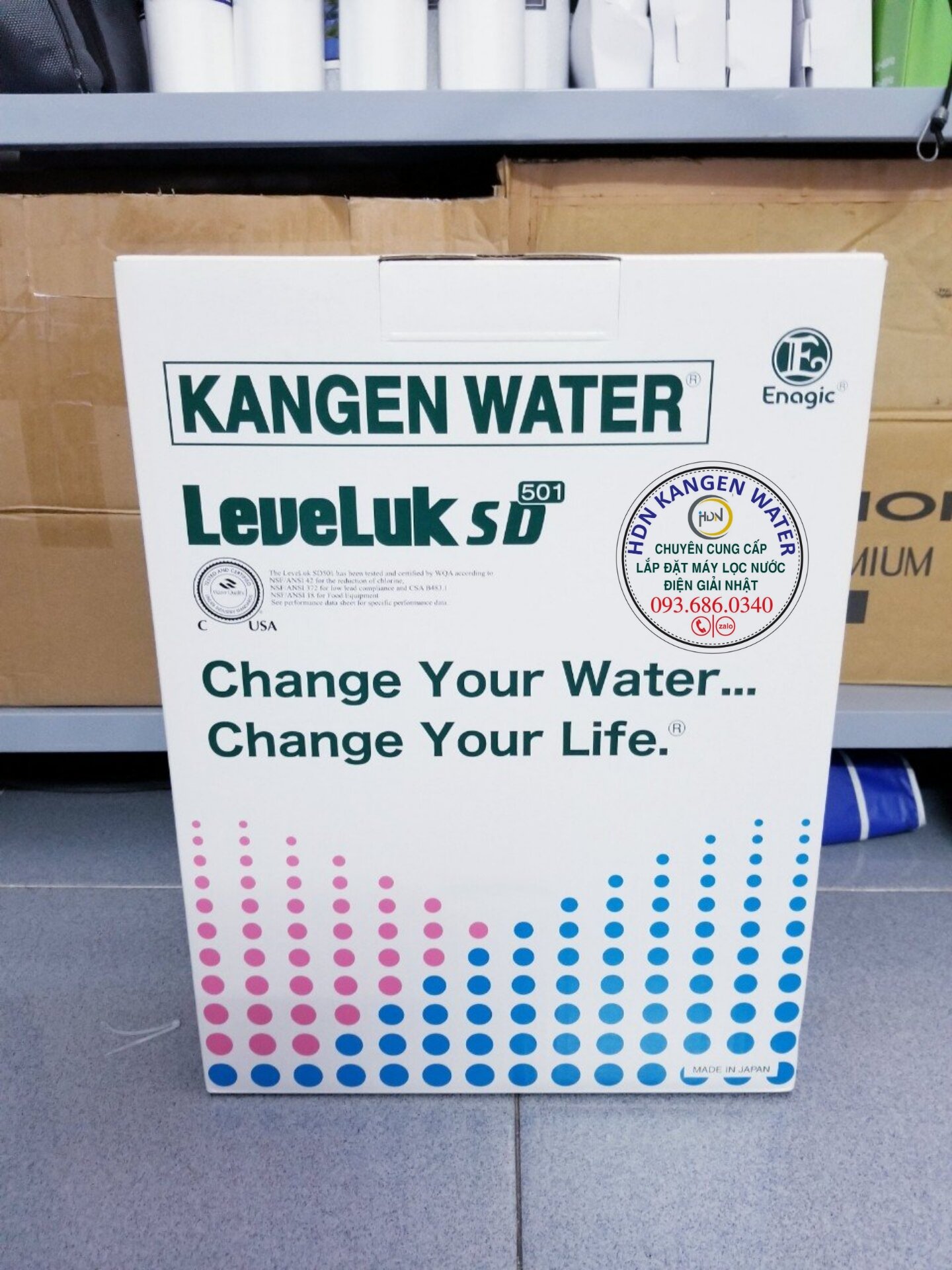 Máy lọc nước điện giải Enagic Kangen Leveluk SD501