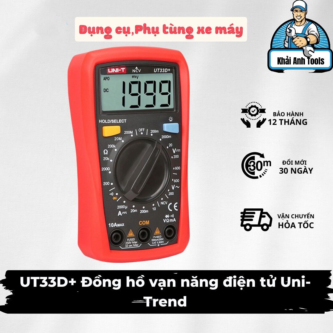 . ut33d+ đồng hồ vạn năng điện tử uni-trend