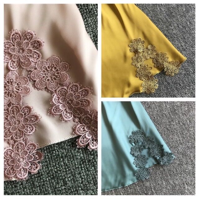 [HCM]Váy ngủ lụa satin V01 - Hàng Quảng Châu cao cấp
