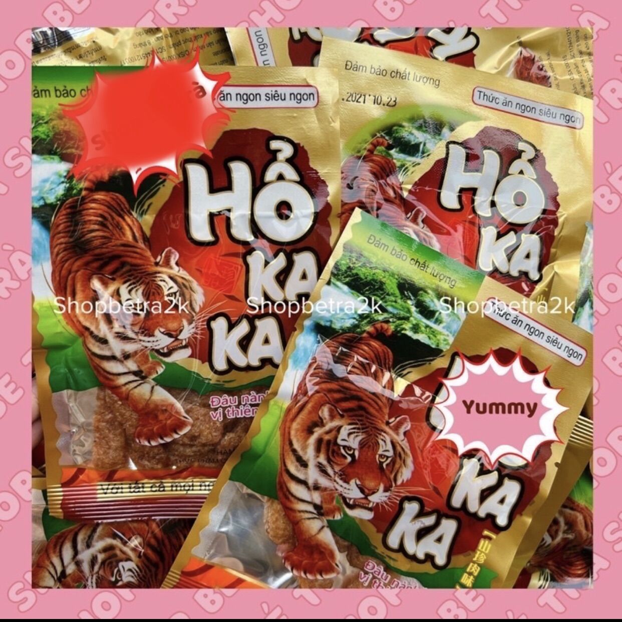 [☄️BỊCH 30 GÓI☄️]Thịt Hổ Kaka ,Snack Thơm Cay Hổ Miếng Kaka Gói 20g
