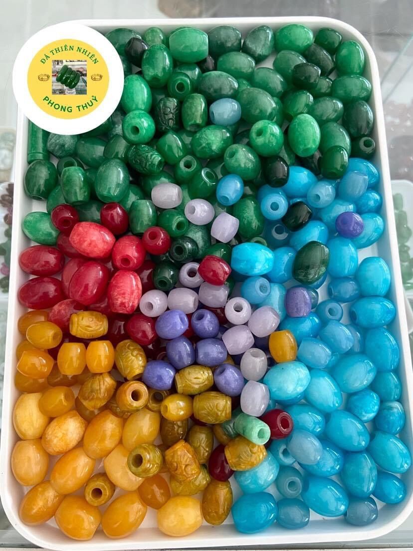 Mặt dây chuyền lu thống phong thuỷ đá cẩm thạch thiên nhiên xanh lá