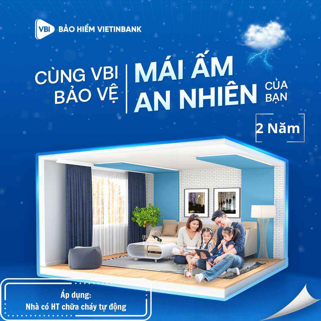 Evoucher - 2 năm bảo hiểm nhà tư nhân VIETINHOME (Nhà có hệ thống chữa cháy tự động) - Bảo vệ nhà liền kề/nhà biệt thự/nhà chung cư