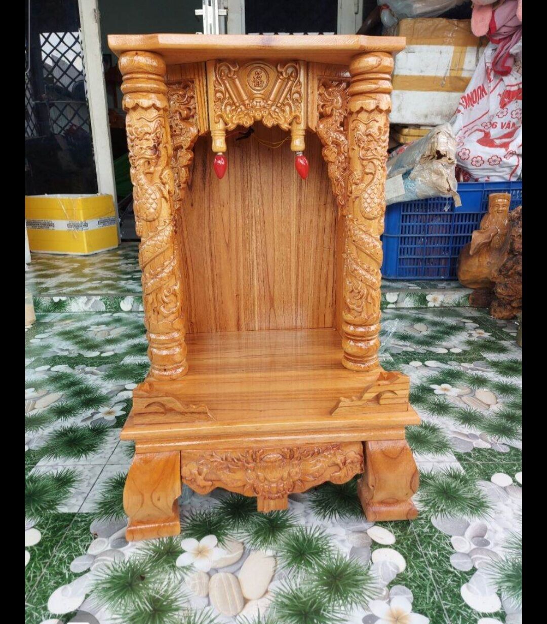 Bàn thờ thần tài ông địa xoan 42 x 68cm