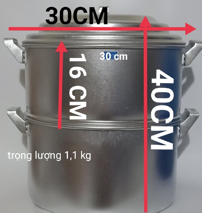 Nồi hấp đa năng bằng nhôm loại hấp được 5kg gạo nếp