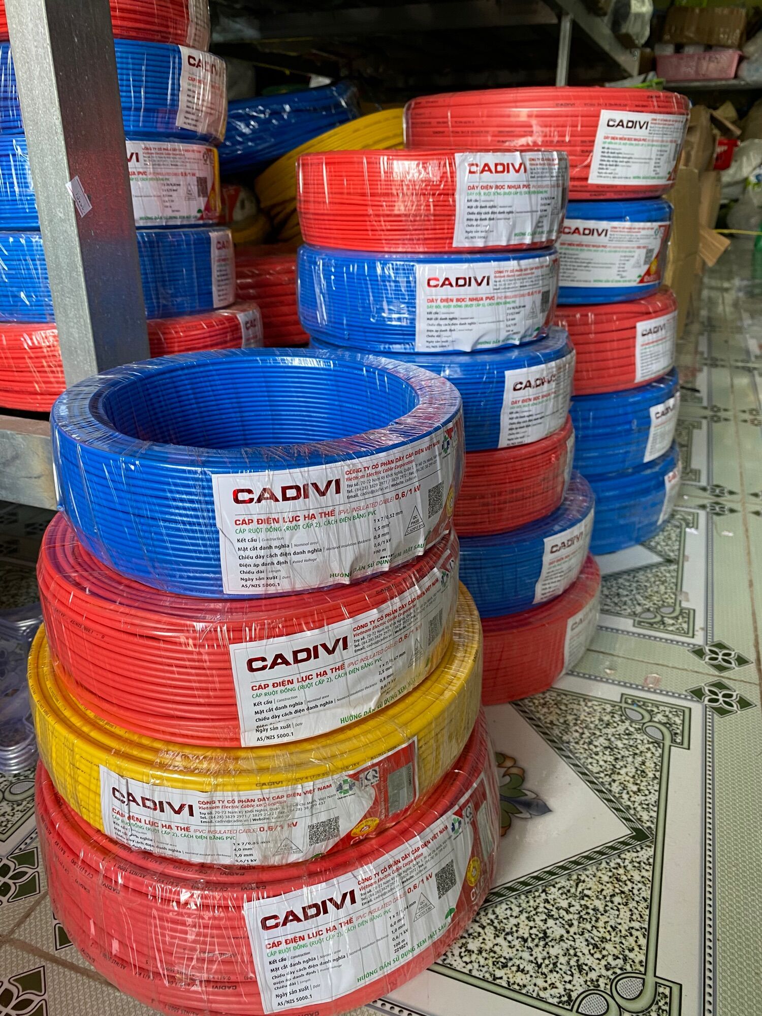 20 mét dây cáp điện đơn cadivi cv 1.5