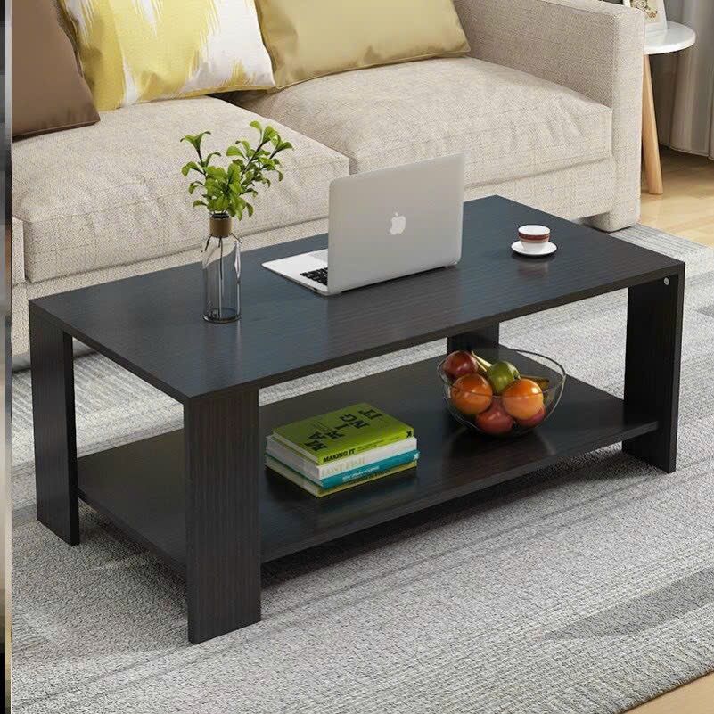 Bàn sofa gỗ 2 tầng phòng khách - bàn uống trà giải trí tiện lợi phong cách trẻ trung hiện đại