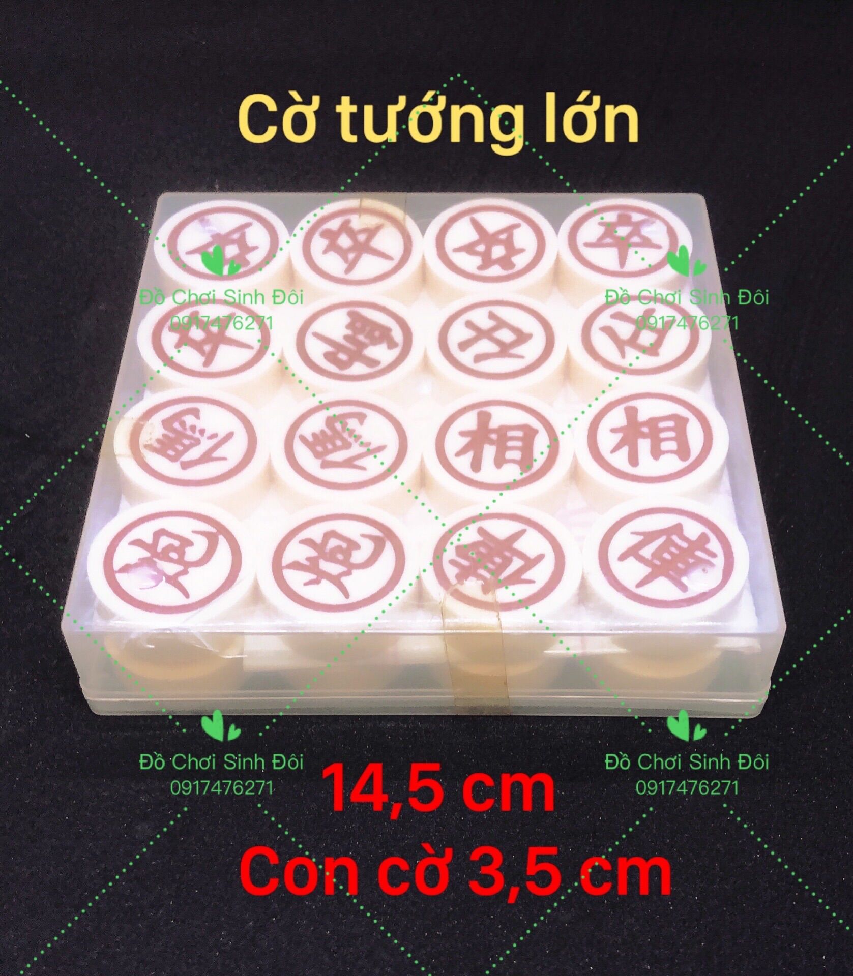 Cờ tướng cao cấp loại lớn - con cờ 3,5 cm