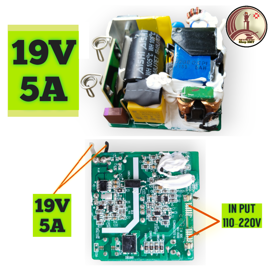 Nguồn không vỏ 19v 5a