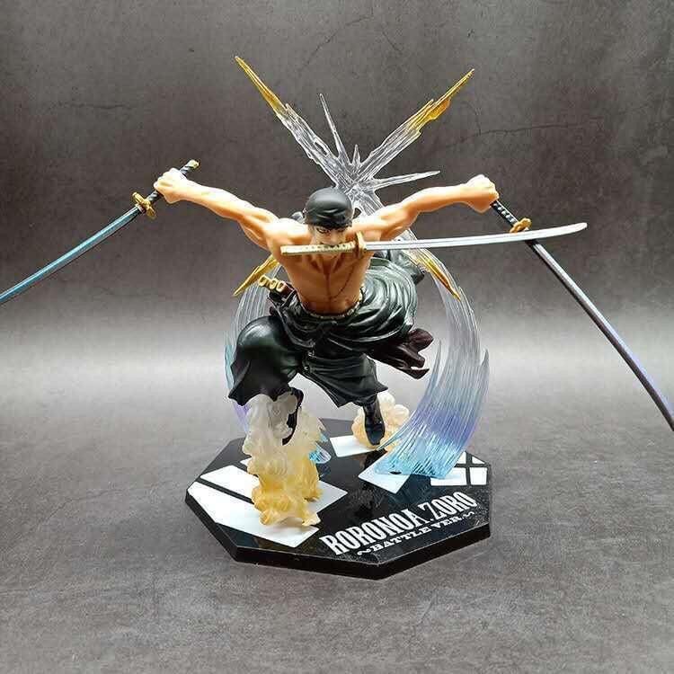Mô hình Roronoa Zoro F.zero trạng thái chiến đấu kèm hiệu ứng Cao 17cm battle ver 2 - Figure Tượng One Piece
