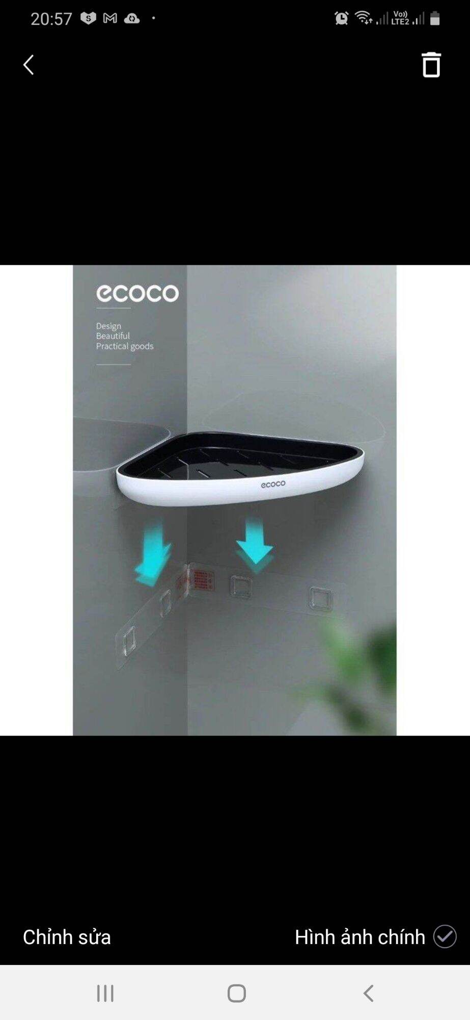 Kệ góc để đồ nhà tắm ECOCO thông minh, không cần khoan tường 2030