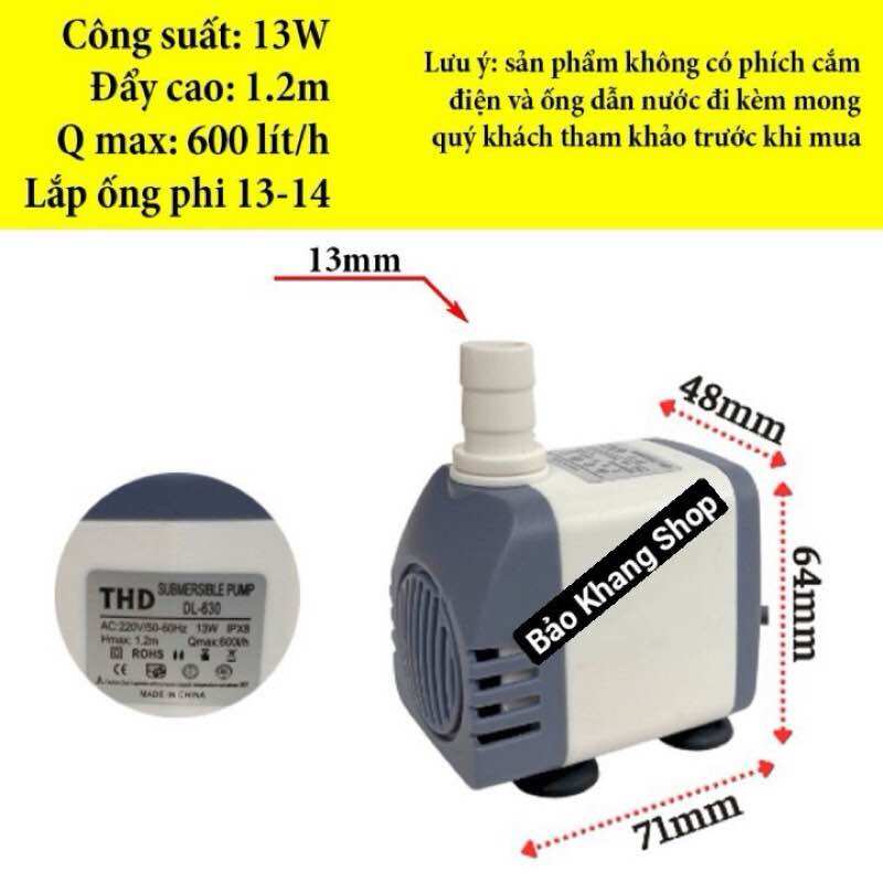 Máy bơm nước chìm mini 4w 8w 13w 16w 18w 25w 30w điện 220v, bơm quạt hơi nước, bể cá thủy sinh, hòn non bộ