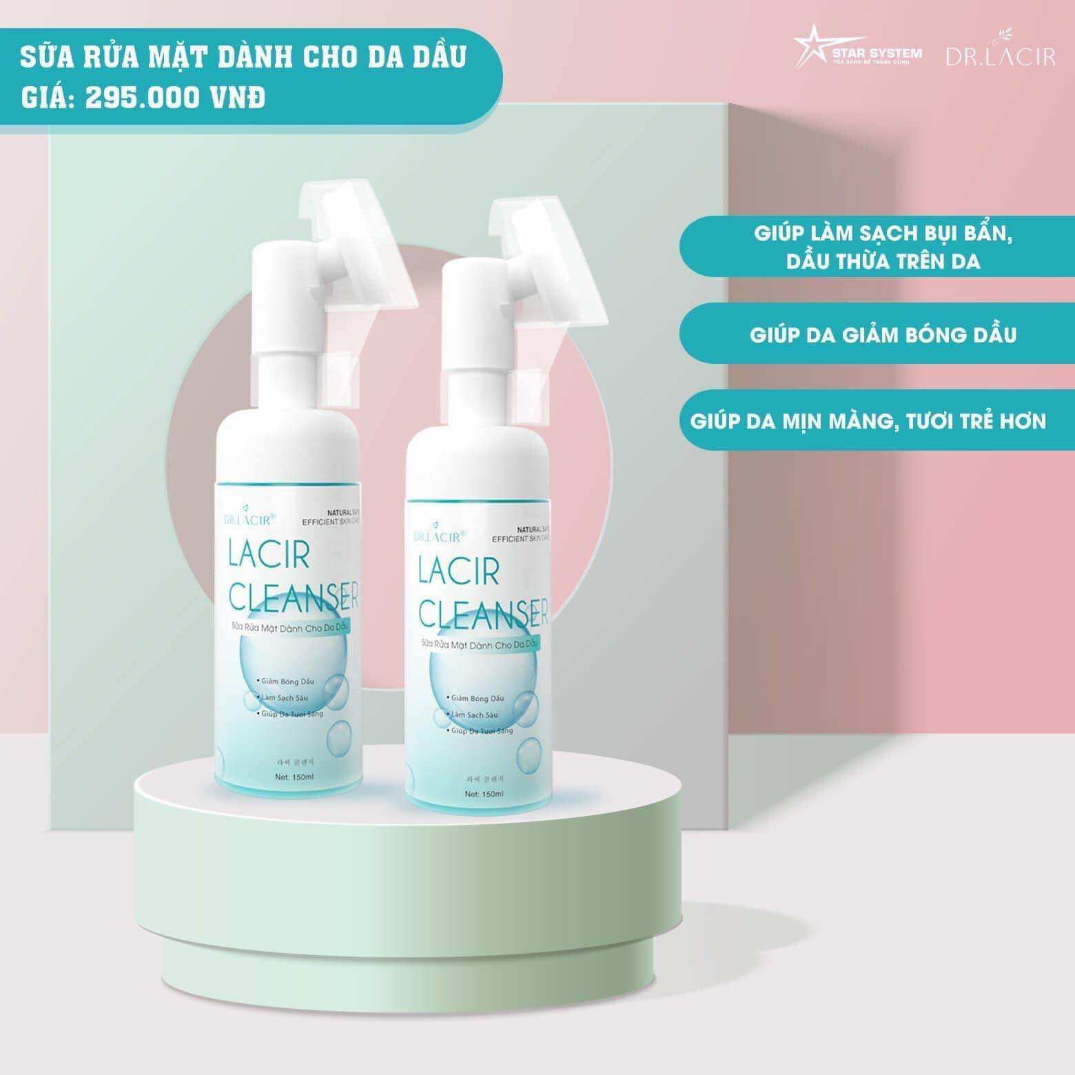 Sữa rửa mặt Bạc Hà Kiềm Dầu Dr.Lacir 150ml