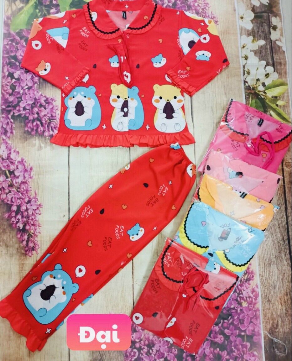 (HCM) BỘ PIJAMA TIỂU THƯ BÉ GÁI ( 20-38kg) (NGẪU NHIÊN)