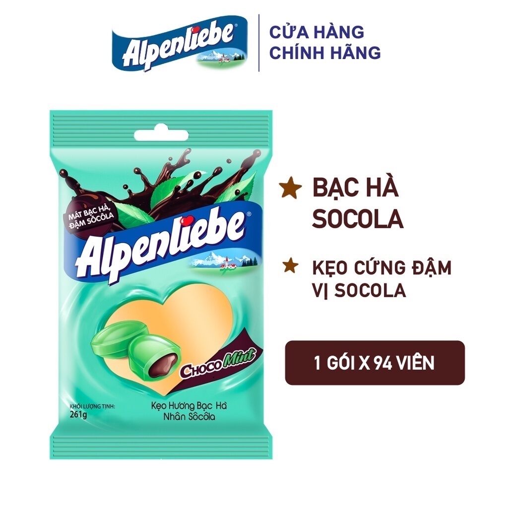 Kẹo Alpenliebe Hương Bạc Hà Nhân Sôcôla