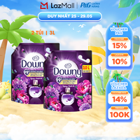 Combo 2 Nước Xả Vải DOWNY Hương Nước Hoa Cao Cấp Huyền Bí Túi 3L